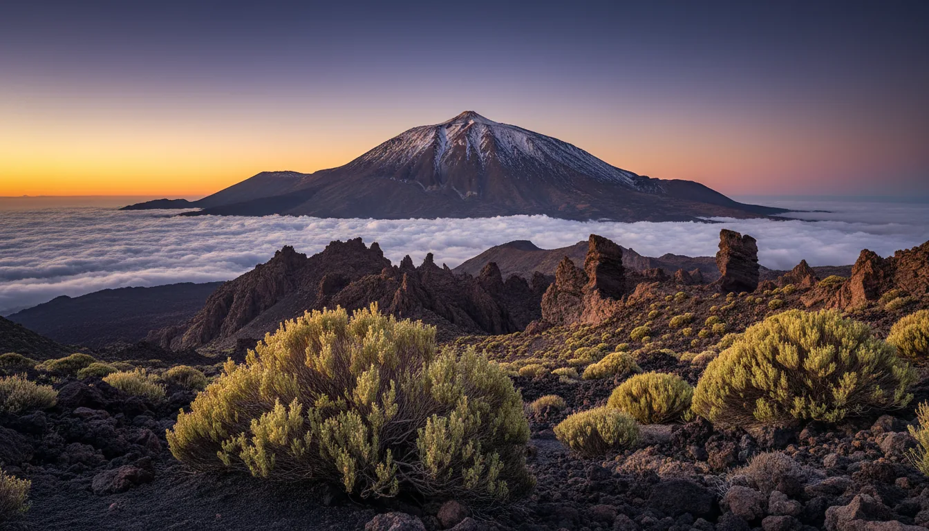 Mount Teide al amanecer desde Las Cañadas