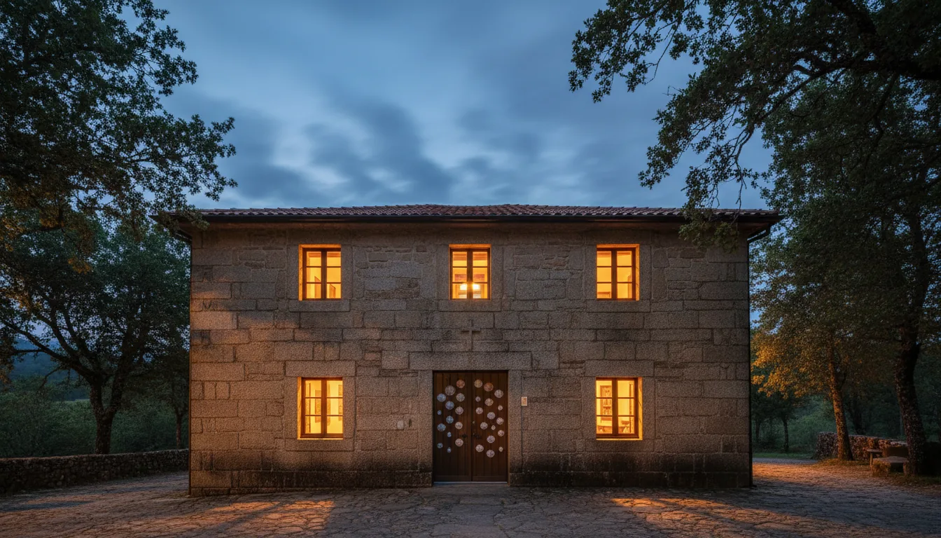 Albergue gallego al atardecer