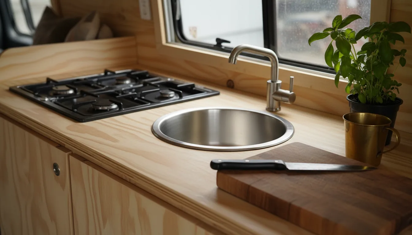 Perro durmiendo dentro de tienda de campaña iluminada por linterna al atardecer