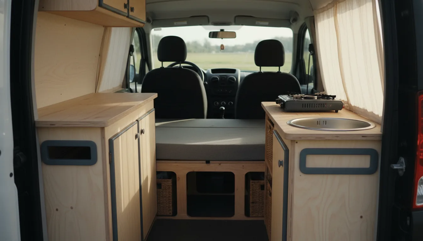 Interior de Dacia Dokker camperizado